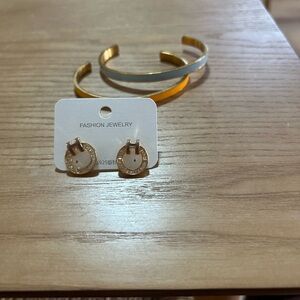 Gold and Silver Fashion Jewelry Set